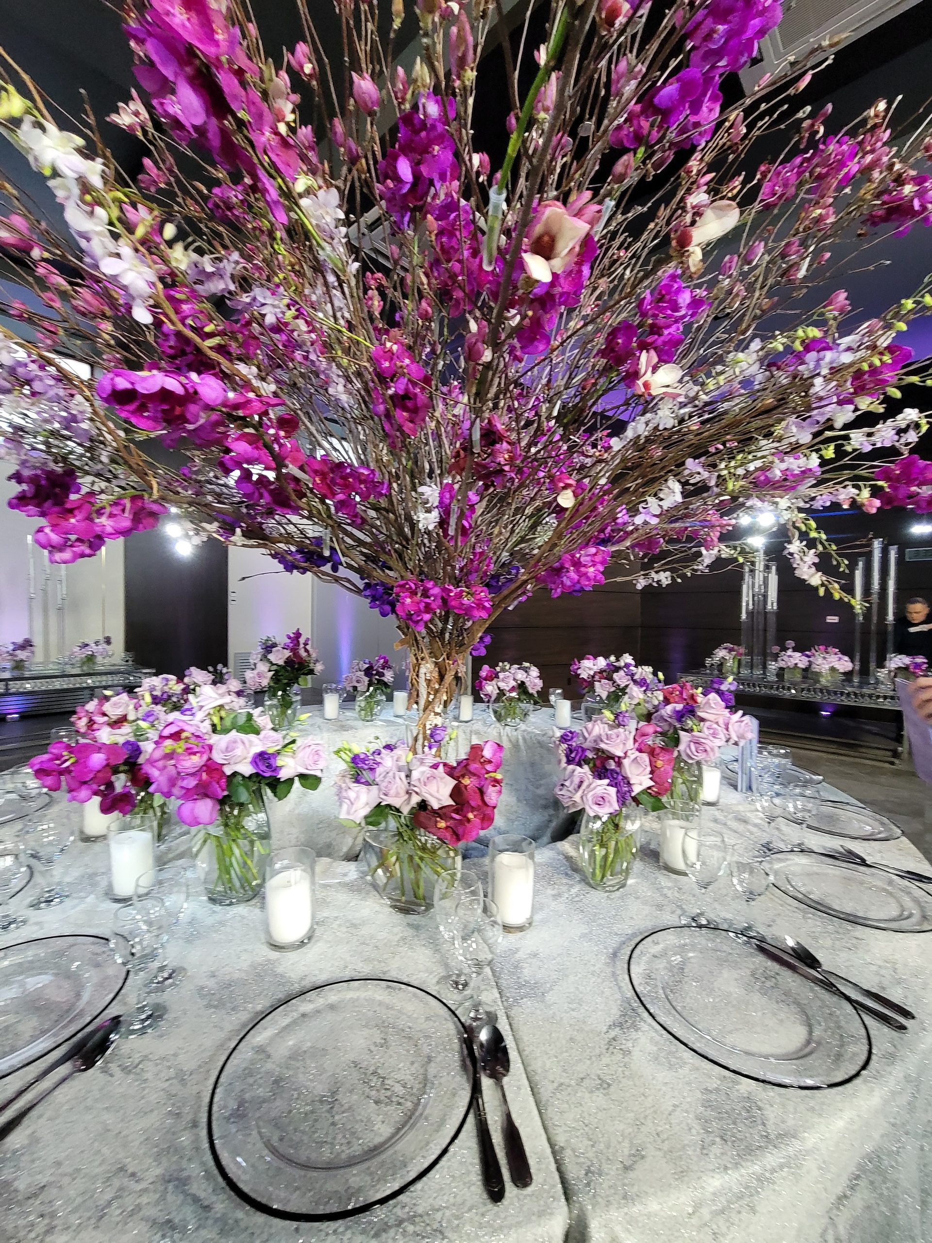 The magenta tree over the table, the full picture